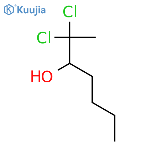 3-Heptanol, 2,2-dichloro- structure