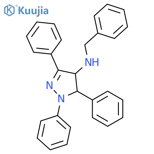 N-benzyl-2,3,5-triphenyl-3,4-dihydropyrazol-4-amine structure