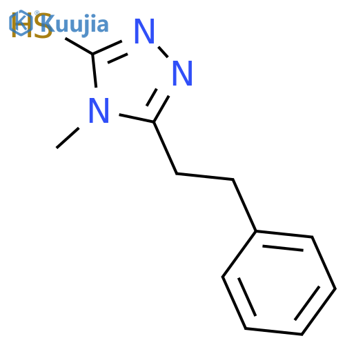 4-methyl-5-(2-phenylethyl)-4H-1,2,4-triazole-3-thiol structure