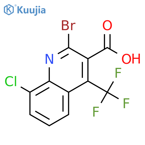 3-Quinolinecarboxylic acid, 2-bromo-8-chloro-4-(trifluoromethyl)- structure
