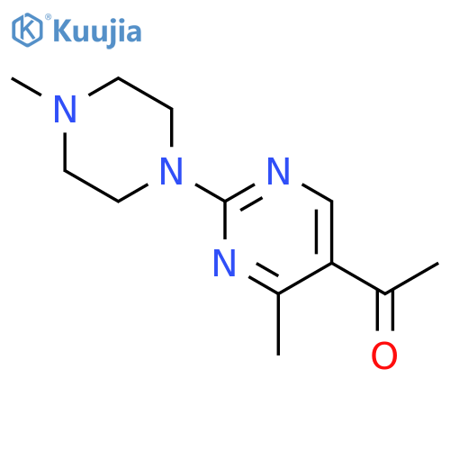 1-4-Methyl-2-(4-methylpiperazin-1-yl)pyrimidin-5-ylethanone structure