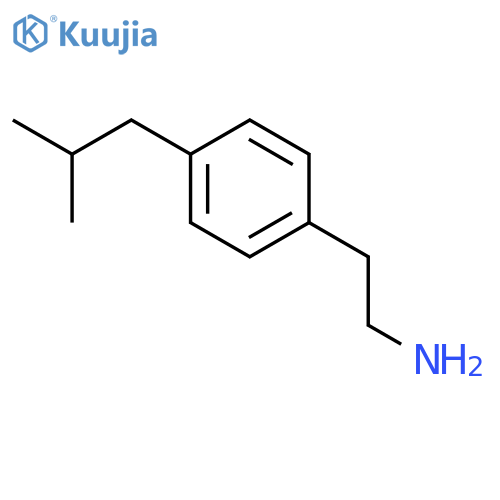 2-4-(2-methylpropyl)phenylethan-1-amine structure