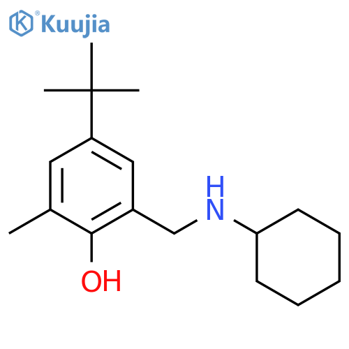 4-tert-butyl-2-[(cyclohexylamino)methyl]-6-methylphenol structure