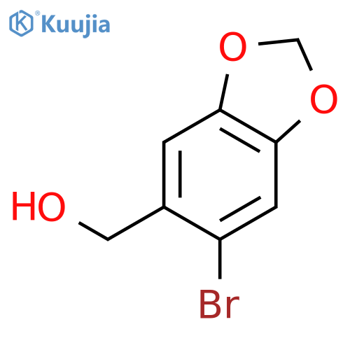 (6-Bromo-1,3-benzodioxol-5-yl)methanol structure