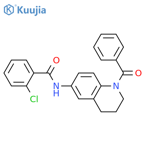 N-(1-benzoyl-1,2,3,4-tetrahydroquinolin-6-yl)-2-chlorobenzamide structure