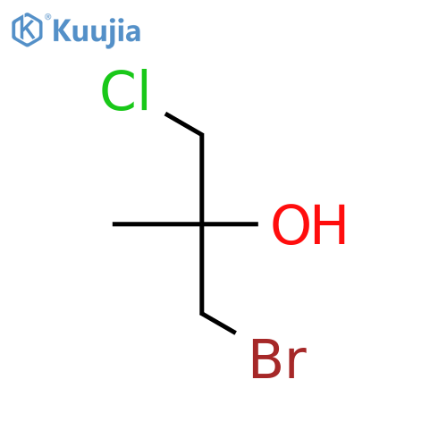 1-bromo-3-chloro-2-methylpropan-2-ol structure