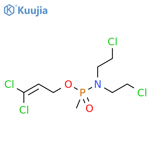 2-chloro-n-(2-chloroethyl)-n-[3,3-dichloroprop-2-enoxy(methyl)phosphoryl]ethanamine structure