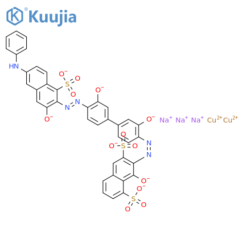 Cuprate(3-), [m-[7-[2-[3,3'-di(hydroxy-kO)-4'-[2-[1-(hydroxy-kO)-6-(phenylamino)-3-sulfo-2-naphthalenyl]diazenyl-kN1][1,1'-biphenyl]-4-yl]diazenyl-kN1]-8-(hydroxy-kO)-1,6-naphthalenedisulfonato(7-)]]di-,sodium (1:3) structure