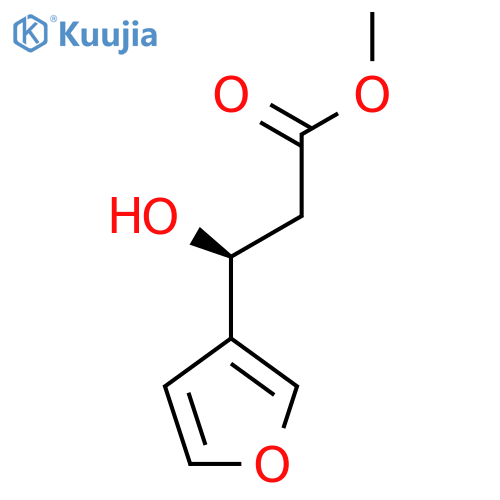 methyl (3S)-3-(furan-3-yl)-3-hydroxypropanoate structure