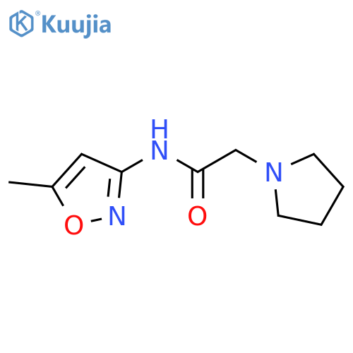 N-(5-Methylisoxazol-3-yl)-2-(pyrrolidin-1-yl)acetamide structure