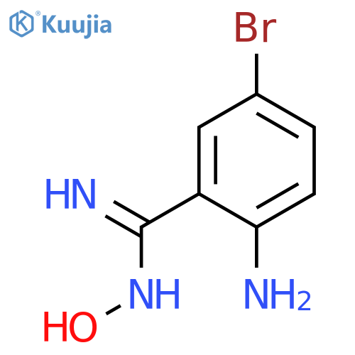 2-amino-5-bromo-N'-hydroxybenzene-1-carboximidamide structure