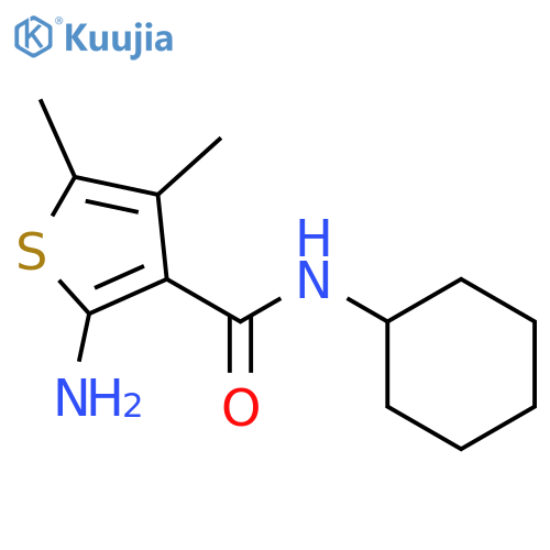 2-Amino-N-cyclohexyl-4,5-dimethylthiophene-3-carboxamide structure