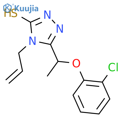 4-Allyl-5-1-(2-chlorophenoxy)ethyl-4H-1,2,4-triazole-3-thiol structure