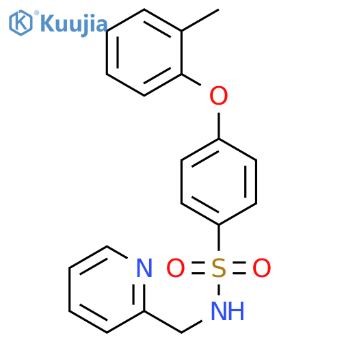 4-(2-methylphenoxy)-N-(pyridin-2-yl)methylbenzene-1-sulfonamide structure