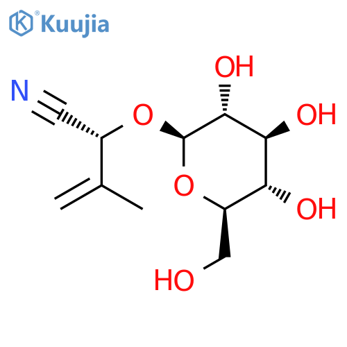 (2R)-2-(beta-D-glucopyranosyloxy)-3-methylbut-3-enenitrile structure