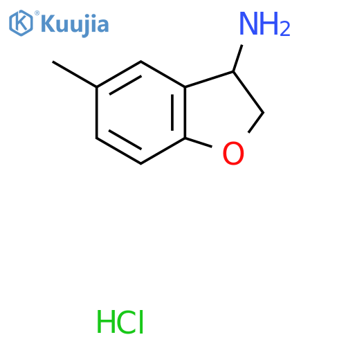 5-methyl-2,3-dihydro-1-benzofuran-3-amine hydrochloride structure