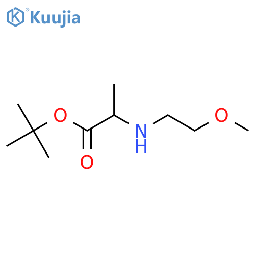 Tert-butyl 2-[(2-methoxyethyl)amino]propanoate structure