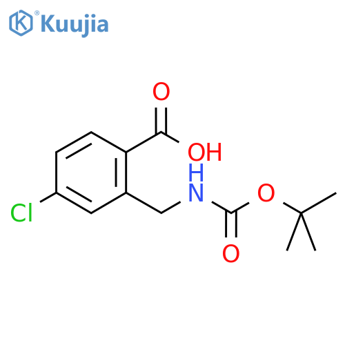 2-(BOC-AMINO)METHYL-4-CHLORO-BENZOIC ACID structure