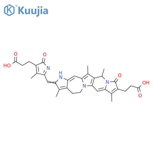 Pyrrolo[2'',3'':4',5']azepino[1',2':1,5]pyrrolo[3,2-f]indolizine-9-propanoicacid,2-[[4-(2-carboxyethyl)-1,5-dihydro-3-methyl-5-oxo-2H-pyrrol-2-ylidene]methyl]-4,5,10,12-tetrahydro-3,8,12,13-tetramethyl-10-oxo-,(Z)- (9CI) structure