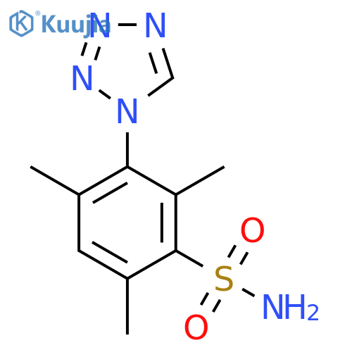 2,4,6-Trimethyl-3-(1H-tetrazol-1-yl)benzenesulfonamide structure