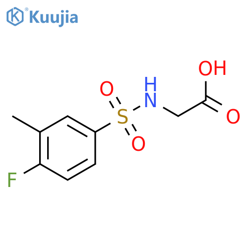 N-(4-Fluoro-3-methylphenyl)sulfonylglycine structure