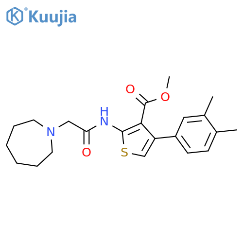 methyl 2-2-(azepan-1-yl)acetamido-4-(3,4-dimethylphenyl)thiophene-3-carboxylate structure