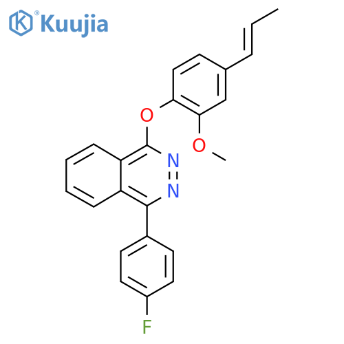 1-(4-fluorophenyl)-4-{2-methoxy-4-(1E)-prop-1-en-1-ylphenoxy}phthalazine structure