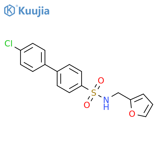 4'-chloro-N-[(furan-2-yl)methyl]-[1,1'-biphenyl]-4-sulfonamide structure