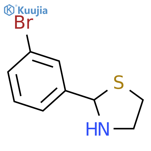 2-(3-bromophenyl)-1,3-thiazolidine structure