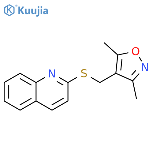 2-{(3,5-dimethyl-1,2-oxazol-4-yl)methylsulfanyl}quinoline structure