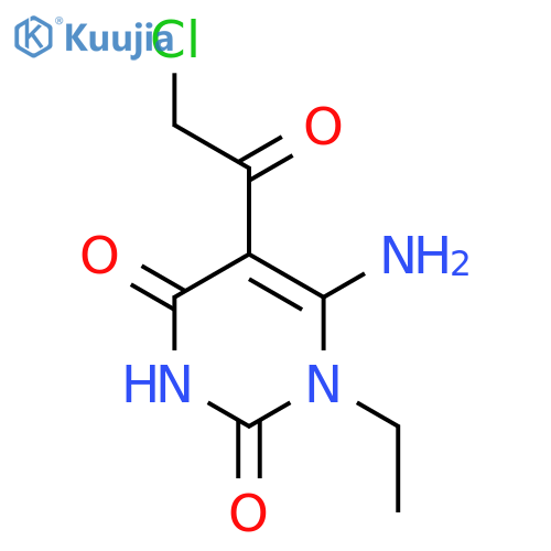 6-Amino-5-(2-chloroacetyl)-1-ethyl-1,2,3,4-tetrahydropyrimidine-2,4-dione structure
