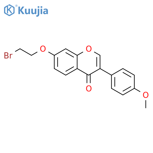 7-(2-bromoethoxy)-3-(4-methoxyphenyl)-4H-chromen-4-one structure