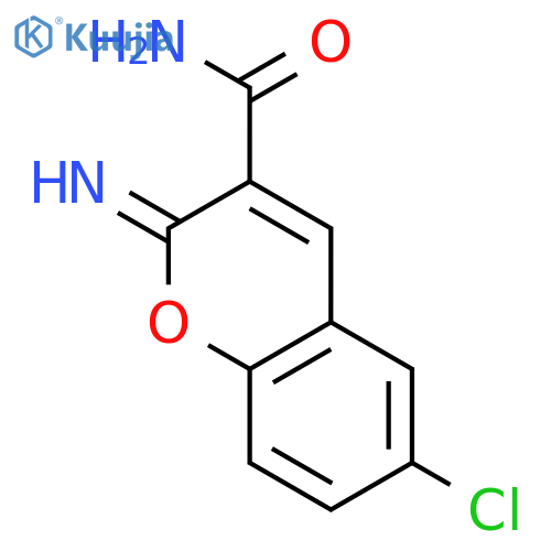 6-chloro-2-imino-2H-chromene-3-carboxamide structure