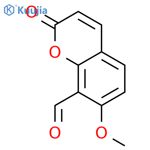 7-methoxy-2-oxo-2H-chromene-8-carbaldehyde structure