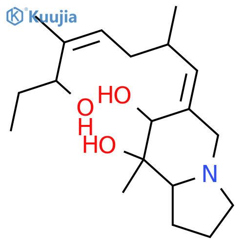 7,8-Indolizinediol, octahydro-6-[(2R,4E,6S)-6-hydroxy-2,5-dimethyl-4-octen-1-ylidene]-8-methyl-, (6Z,7R,8R,8aS)- structure