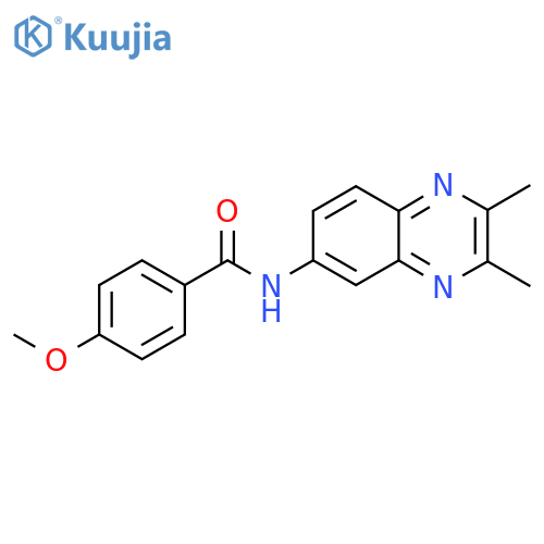 N-(2,3-Dimethylquinoxalin-6-yl)-4-methoxybenzamide structure