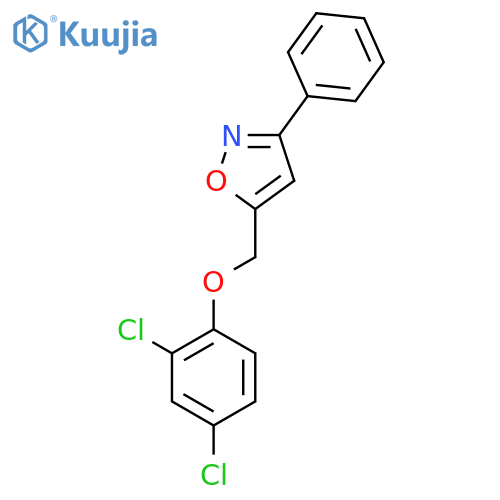 5-[(2,4-Dichlorophenoxy)methyl]-3-phenyl-1,2-oxazole structure