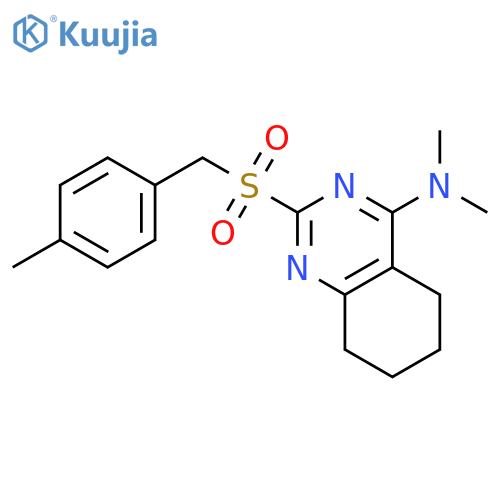 N,N-DIMETHYL-2-[(4-METHYLBENZYL)SULFONYL]-5,6,7,8-TETRAHYDRO-4-QUINAZOLINAMINE structure
