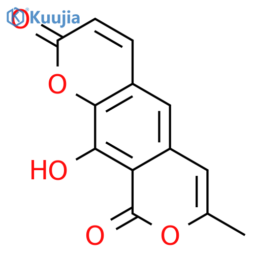 Benzo[1,2-b:5,4-c']dipyran-2,9-dione, 10-hydroxy-7-methyl- structure