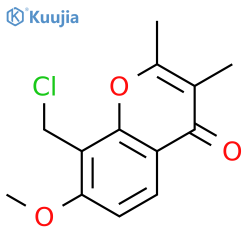 4H-1-Benzopyran-4-one, 8-(chloromethyl)-7-methoxy-2,3-dimethyl- structure