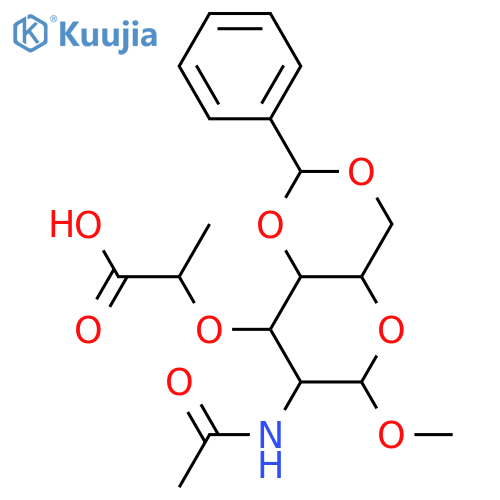 Muramic acid; α-D-Pyranose-form, Me glycoside, 4,6-O-benzylidene, N-Ac structure