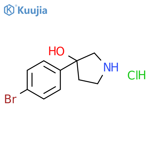 3-(4-bromophenyl)pyrrolidin-3-ol hydrochloride structure