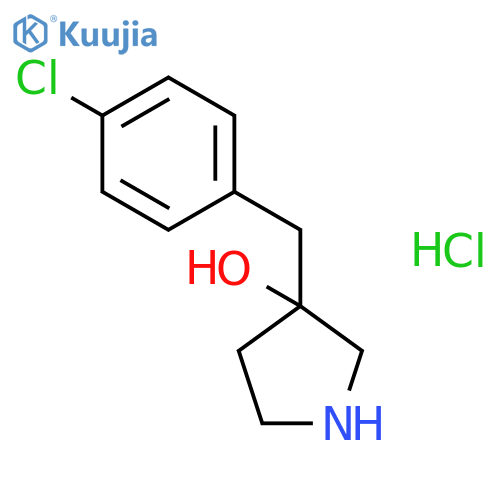 3-(4-chlorophenyl)methylpyrrolidin-3-ol hydrochloride structure
