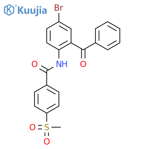 N-(2-benzoyl-4-bromophenyl)-4-methanesulfonylbenzamide structure