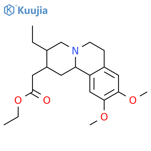 ethyl 2-(3-ethyl-9,10-dimethoxy-2,3,4,6,7,11b-hexahydro-1H-benzo[a]quinolizin-2-yl)acetate structure