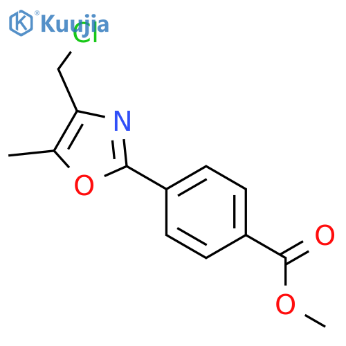 Methyl 4-4-(chloromethyl)-5-methyl-1,3-oxazol-2-ylbenzoate structure