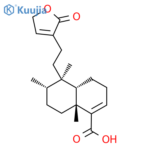 [4aS,(-)]-5α-[2-(2,5-Dihydro-2-oxofuran-3-yl)ethyl]-3,4,4aα,5,6,7,8,8a-octahydro-5,6β,8aα-trimethyl-1-naphthalenecarboxylic acid structure