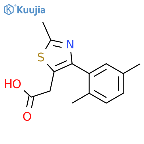 [4-(2,5-Dimethyl-phenyl)-2-methyl-thiazol-5-yl]-acetic acid structure