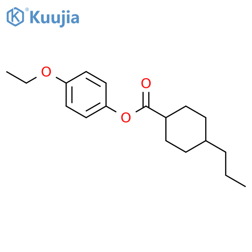 Cyclohexanecarboxylic acid, 4-propyl-, 4-ethoxyphenyl ester, trans- structure