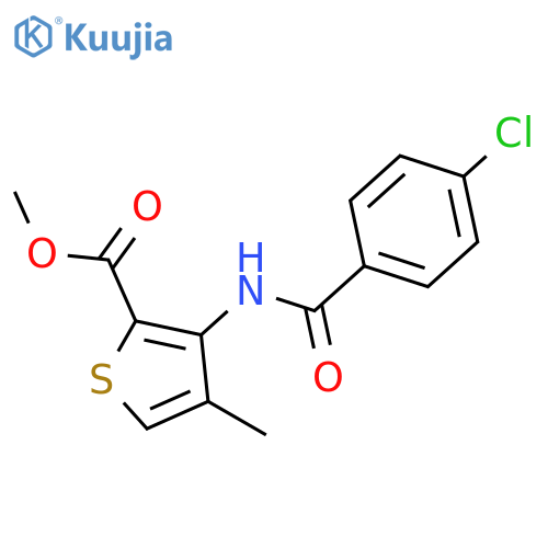 Methyl 3-(4-chlorobenzamido)-4-methylthiophene-2-carboxylate structure